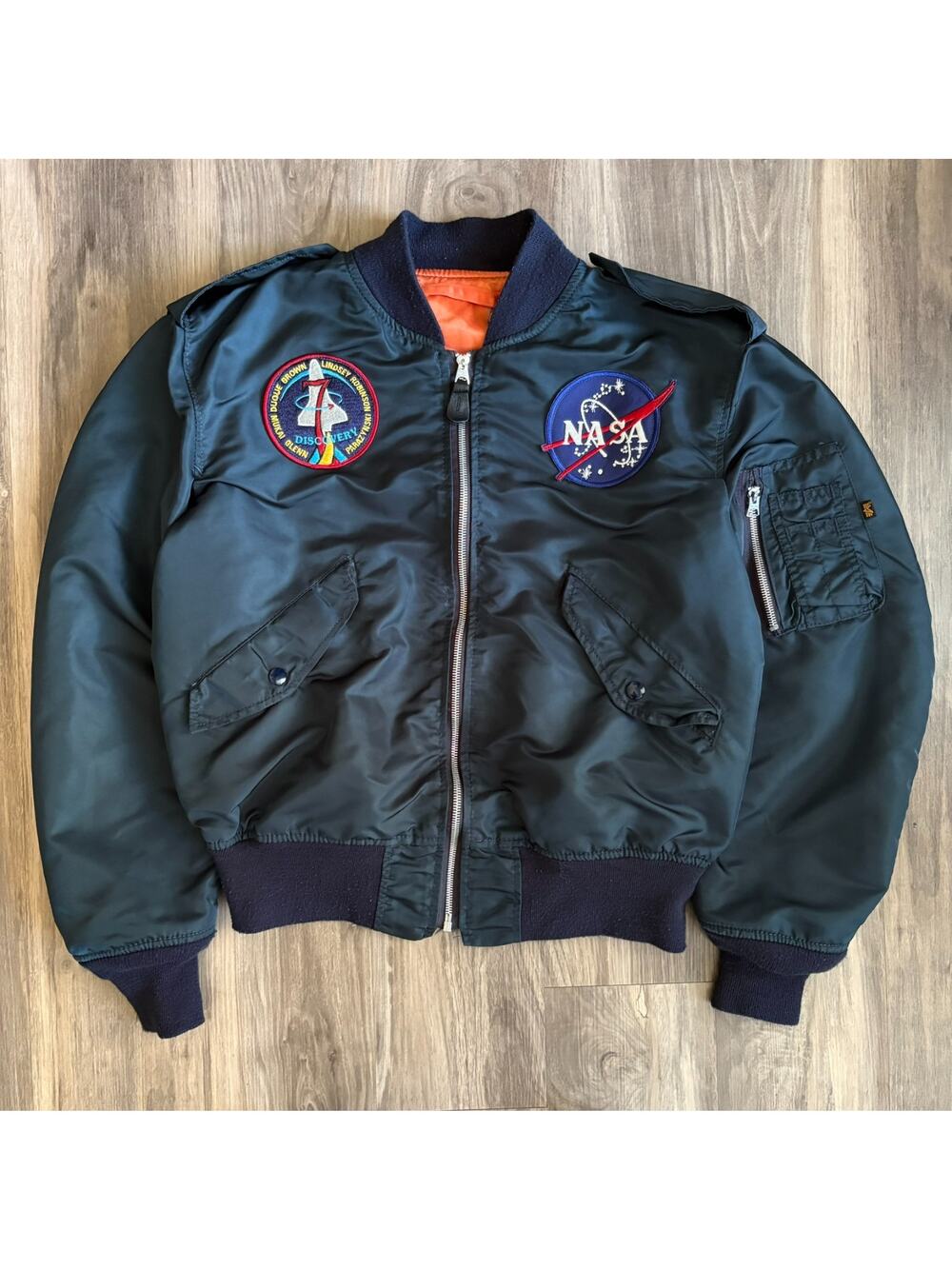 Flying Man's Light Zone Type L-2B LARGE Jacket NASA Alpha Industries Blue VTG